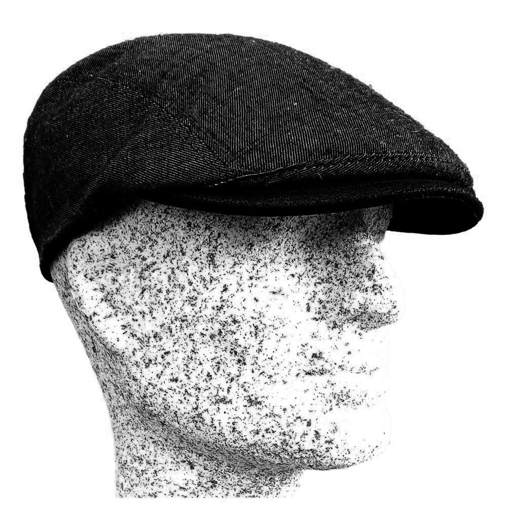MJM Daffy 3 Virgin Wool/Cotton Flat Cap - Sort Sixpence - L (60 cm) - Flat Cap fra MJM Hats hos The Prince Webshop