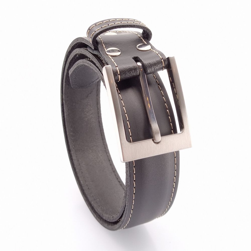 Lögum Læder Bælte - 100% Sort Læder - Bælte fra The Leather Belt Co. hos The Prince Webshop