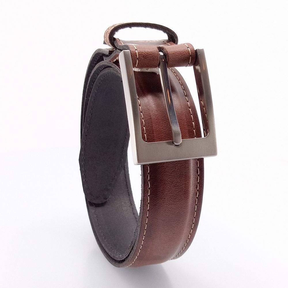 Lögum Læder Bælte - 100% Brunt Læder - Bælte fra The Leather Belt Co. hos The Prince Webshop