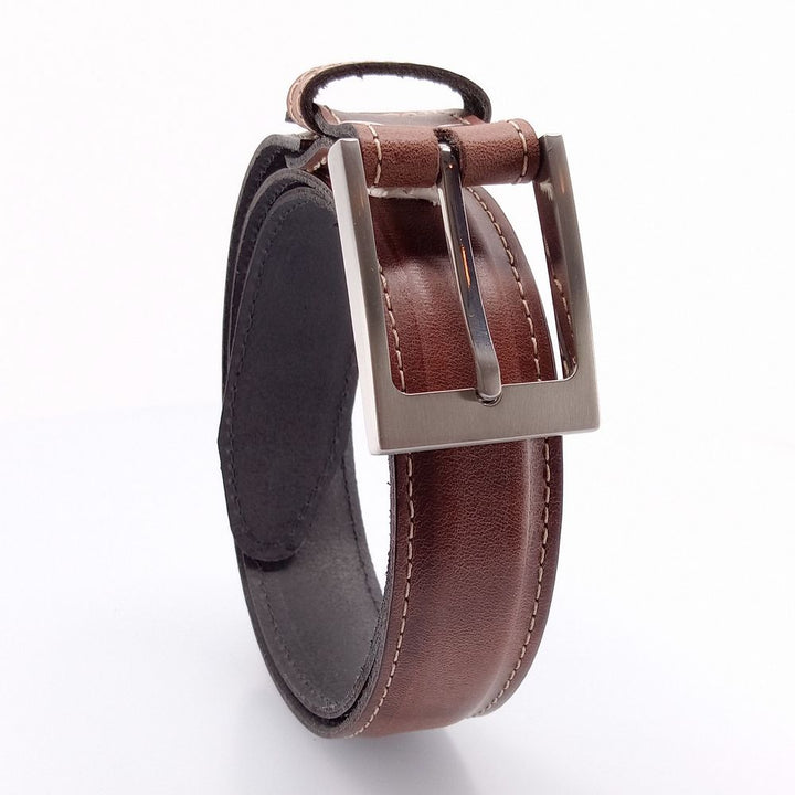 Lögum Læder Bælte - 100% Brunt Læder - Bælte fra The Leather Belt Co. hos The Prince Webshop