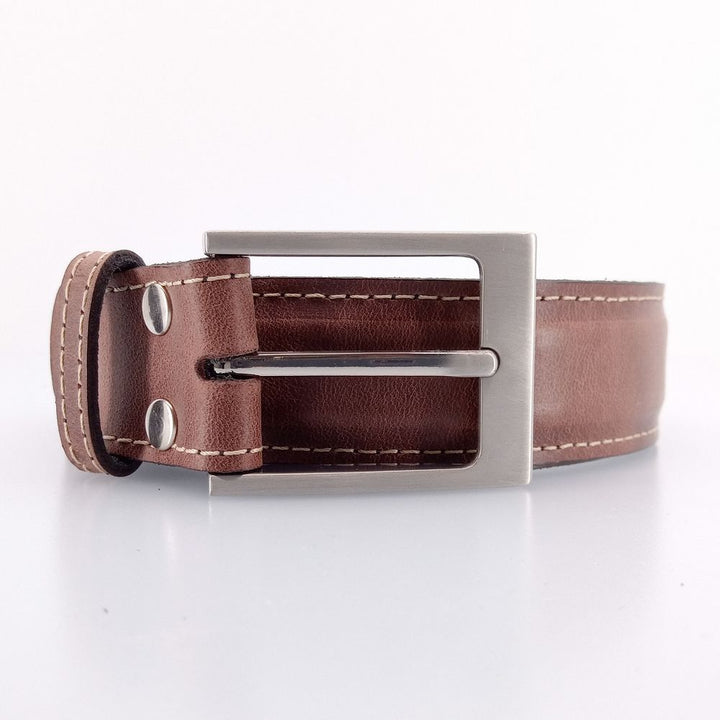Lögum Læder Bælte - 100% Brunt Læder - Bælte fra The Leather Belt Co. hos The Prince Webshop