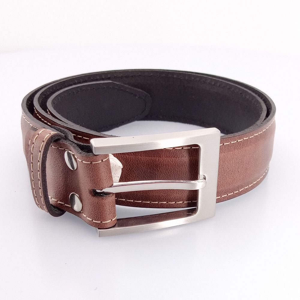 Lögum Læder Bælte - 100% Brunt Læder - Bælte fra The Leather Belt Co. hos The Prince Webshop