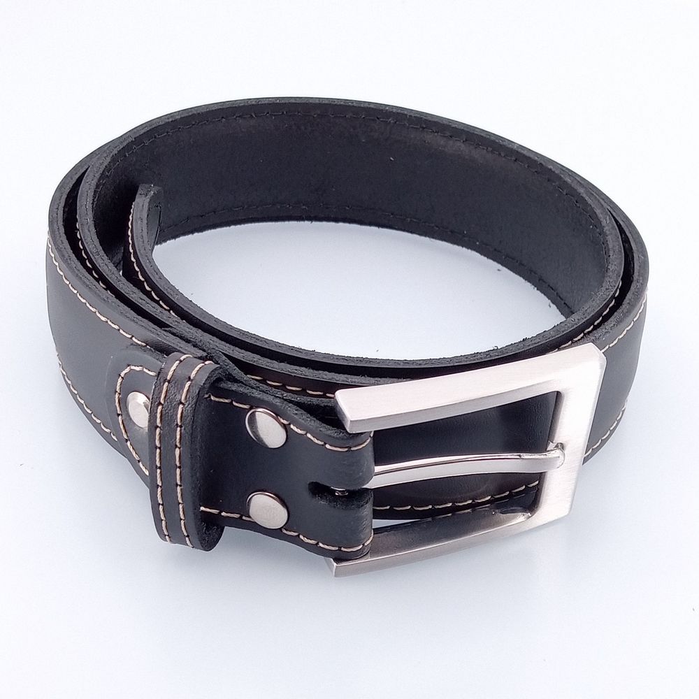 Lögum Læder Bælte - 100% Sort Læder - Bælte fra The Leather Belt Co. hos The Prince Webshop