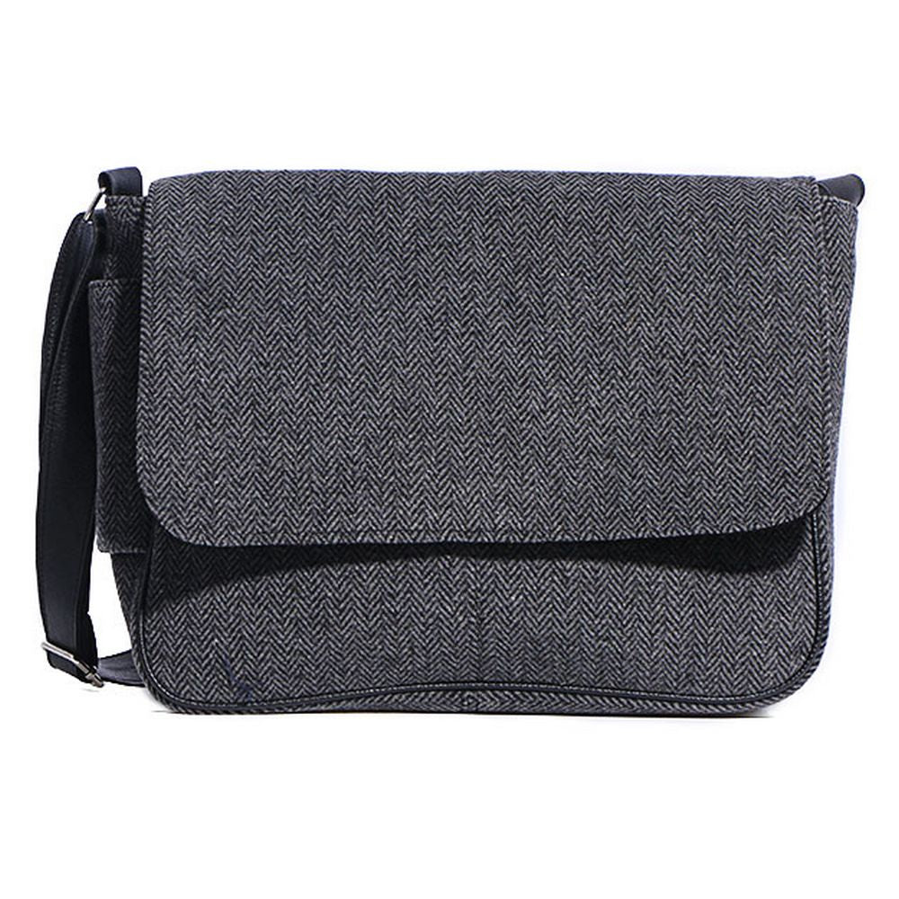 Celtic Ore Saddle Bag - Grey Herringbone Tweed - Taske fra Celtic Ore Tweed hos The Prince Webshop