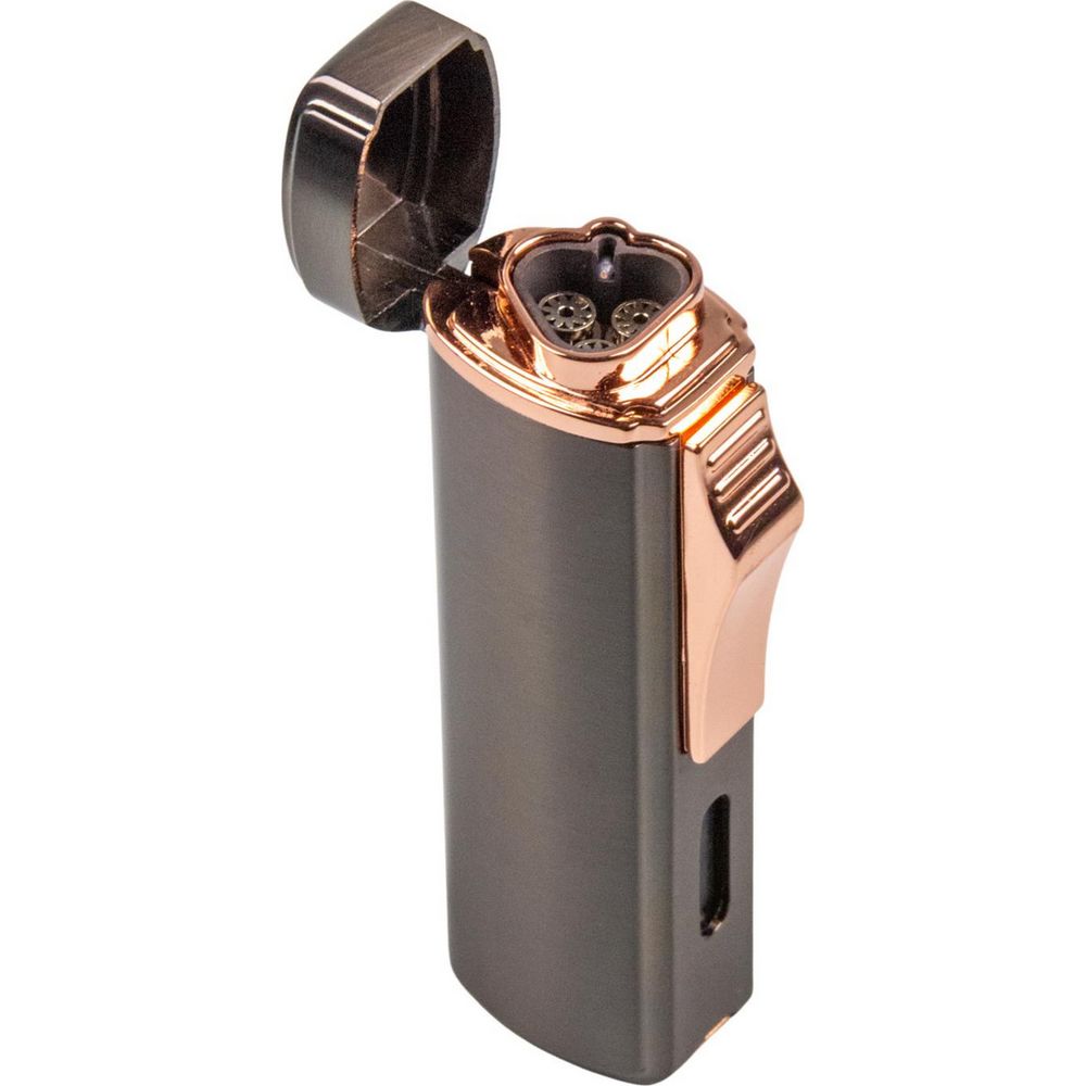 JEAN CLAUDE 3 Jet Cigar Lighter med Puncher - Gun / Rose - Lighter fra Jean Claude hos The Prince Webshop