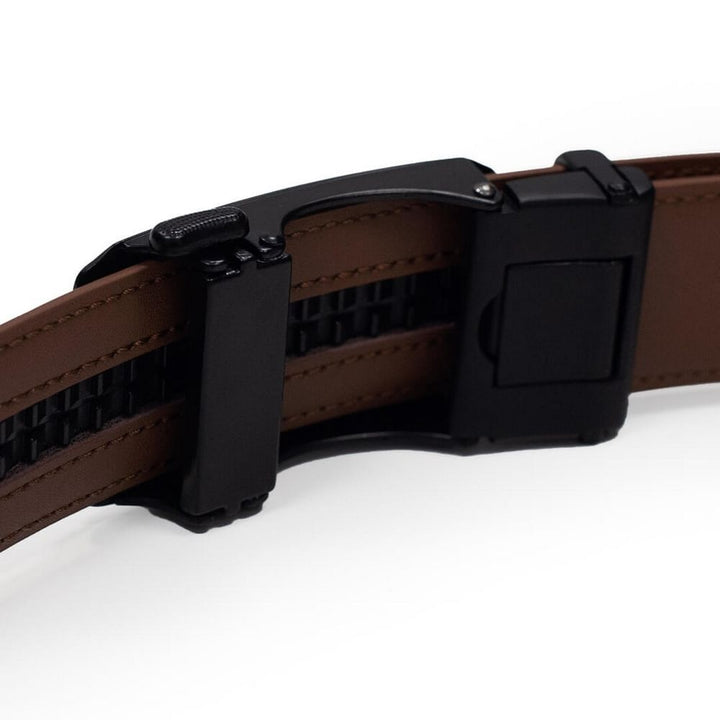 James Hawk Automatic Belt - Camel - Auto Lock Bælte i 2 Størrelser - Bælte fra James Hawk hos The Prince Webshop