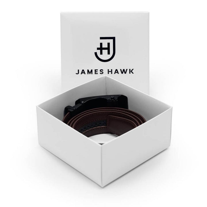 James Hawk Automatic Belt - Camel - Auto Lock Bælte i 2 Størrelser - Bælte fra James Hawk hos The Prince Webshop