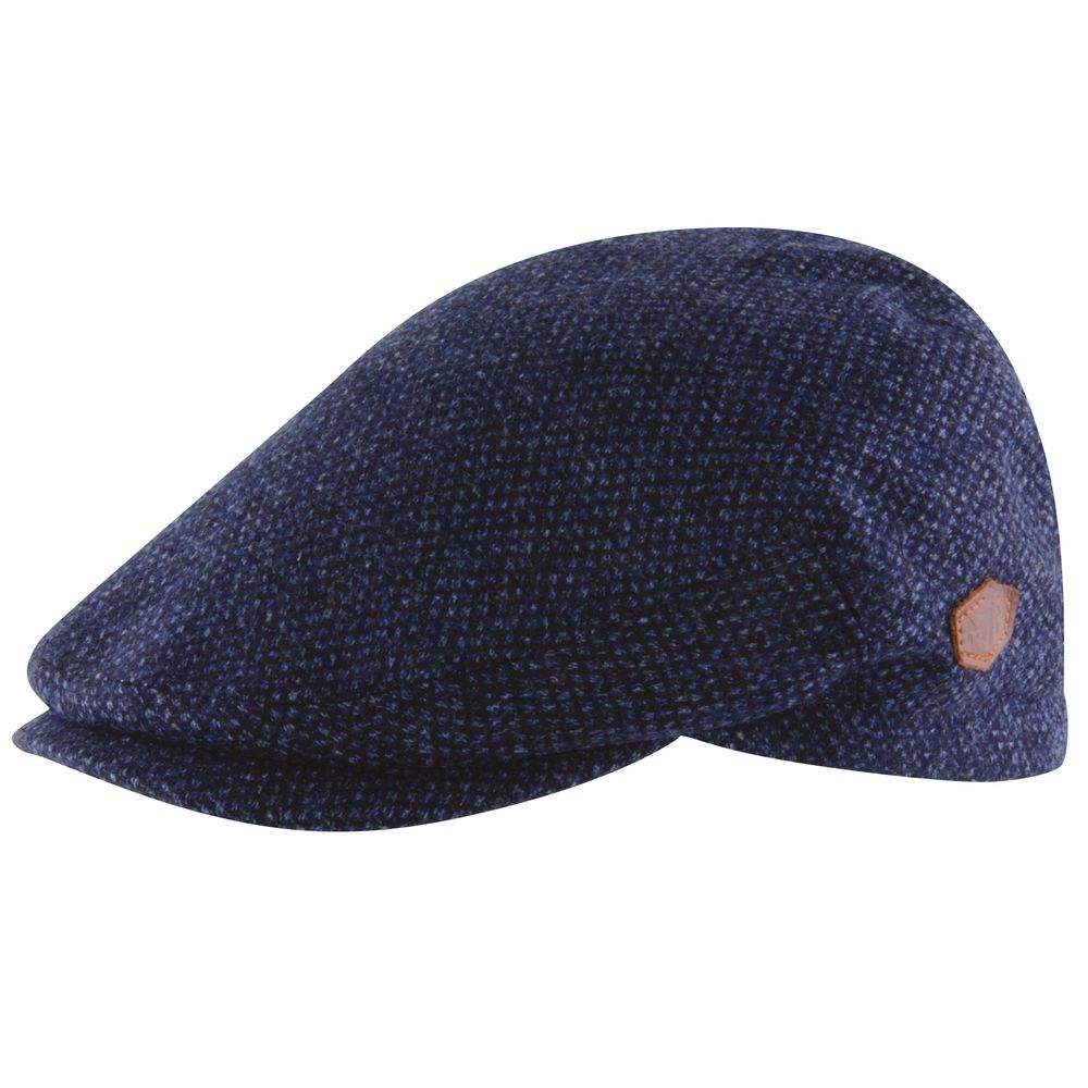 MJM Jordan Virgin Wool Sixpence - Navy Dot - Flat Cap fra MJM Hats hos The Prince Webshop