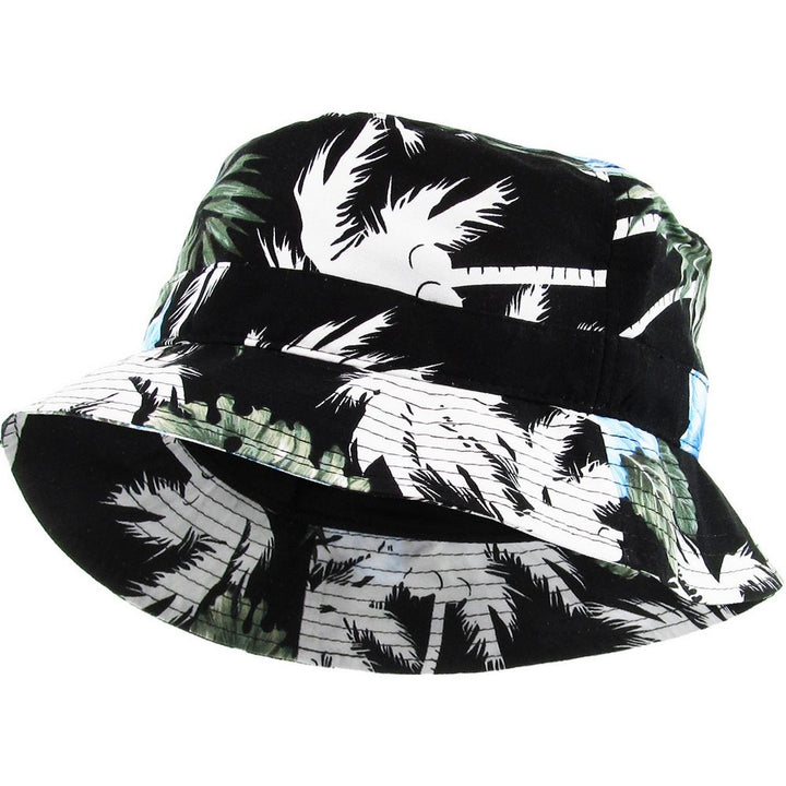 Ethos Floral Bucket Bøllehat - Sort/Blå - Bucket Hat fra Ethos hos The Prince Webshop