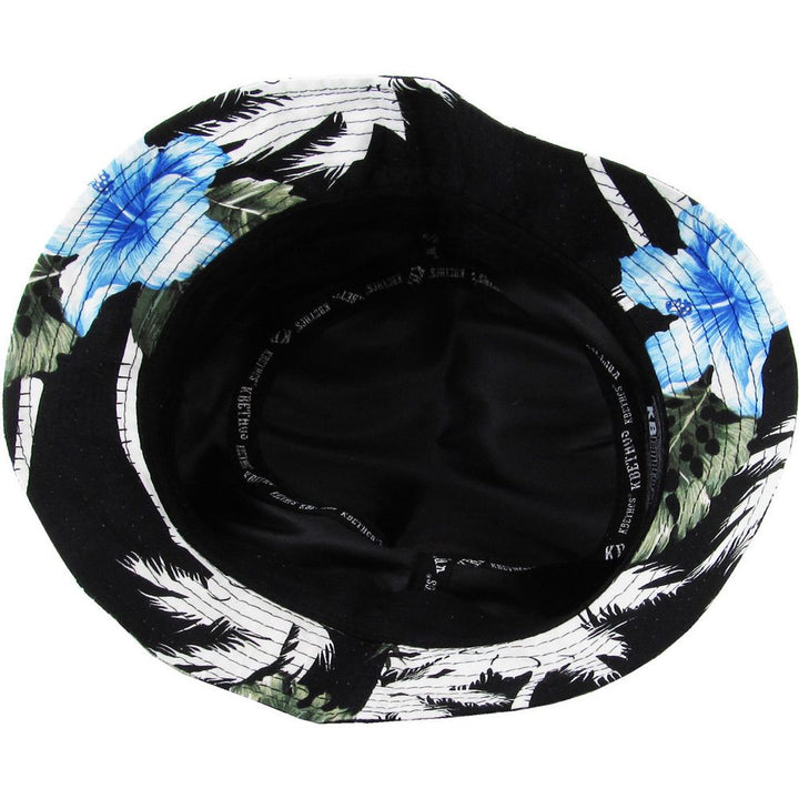 Ethos Floral Bucket Bøllehat - Sort/Blå - Bucket Hat fra Ethos hos The Prince Webshop