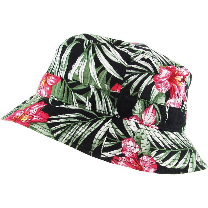 Ethos Floral Bucket Bøllehat - Sort/Grøn - Bucket Hat fra Ethos hos The Prince Webshop