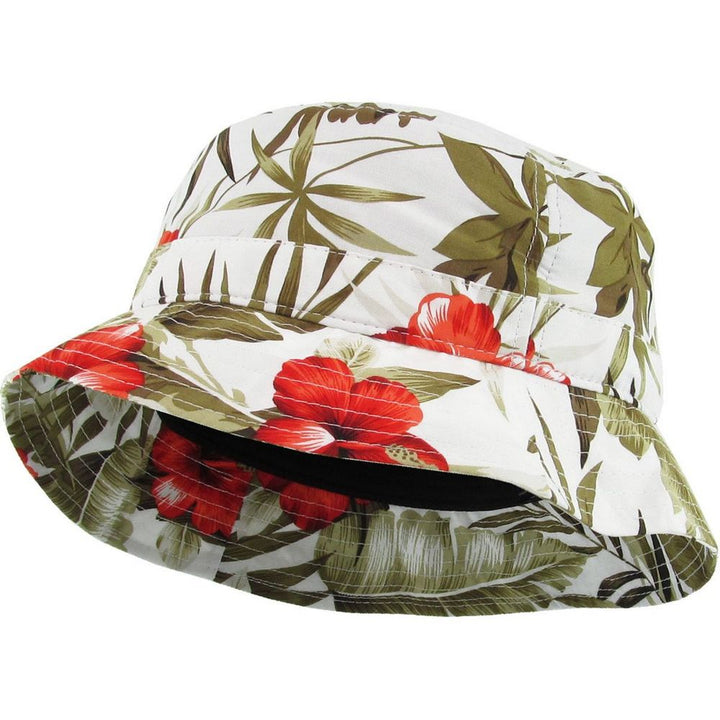 Ethos Floral Bucket Bøllehat - Hvid - Bucket Hat fra Ethos hos The Prince Webshop