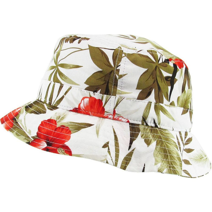 Ethos Floral Bucket Bøllehat - Hvid - Bucket Hat fra Ethos hos The Prince Webshop