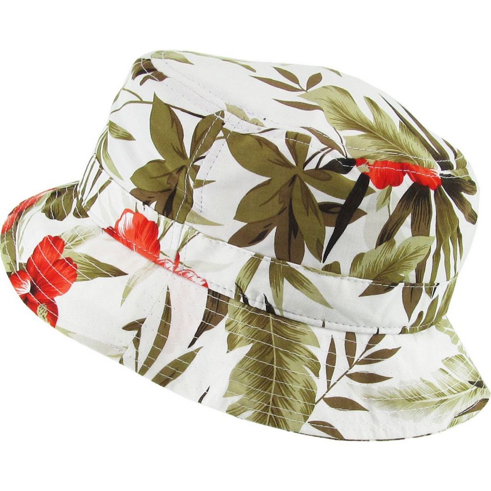 Ethos Floral Bucket Bøllehat - Hvid - Bucket Hat fra Ethos hos The Prince Webshop