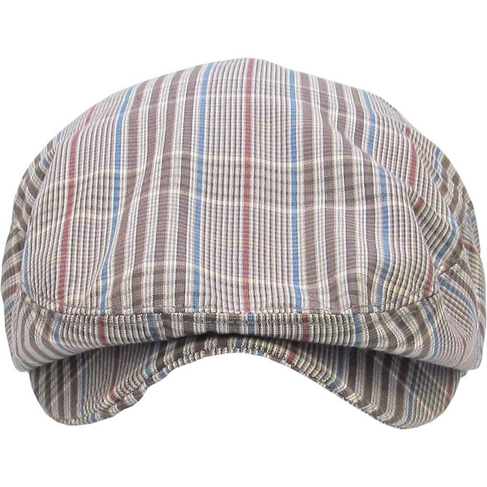 Brun City Boy Stribet Sixpence - Flat Cap fra Kim & Bae Classic Headwear hos The Prince Webshop