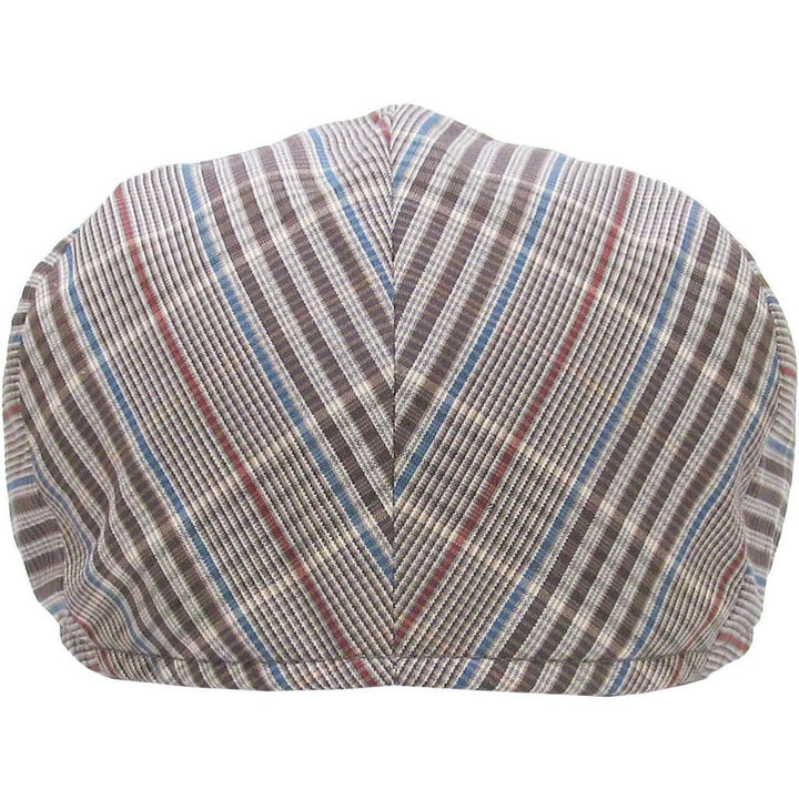 Brun City Boy Stribet Sixpence - Flat Cap fra Kim & Bae Classic Headwear hos The Prince Webshop