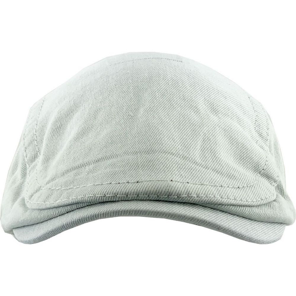 Hvid Stonewashed Flat Cap Ivy Kasket - Flat Cap fra Ethos hos The Prince Webshop