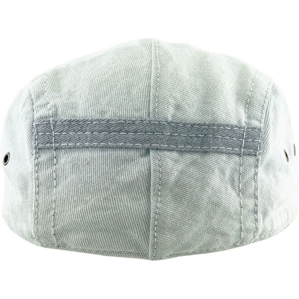 Hvid Stonewashed Flat Cap Ivy Kasket - Flat Cap fra Ethos hos The Prince Webshop