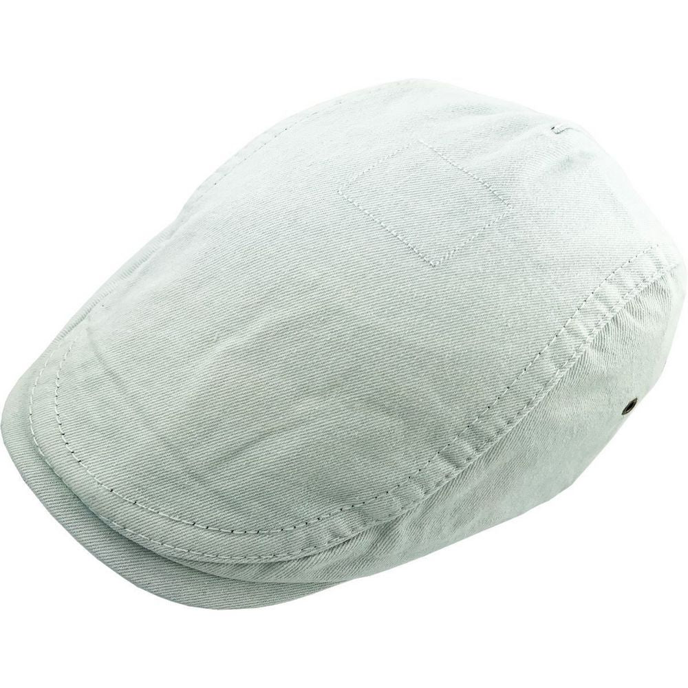 Hvid Stonewashed Flat Cap Ivy Kasket - Flat Cap fra Ethos hos The Prince Webshop