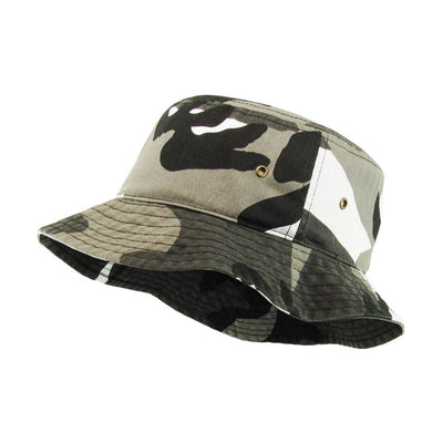 Ethos Cotton Bucket Hat - City Camo Bomuld Bøllehat - Bucket Hat fra Kim & Bae Classic Headwear hos The Prince Webshop