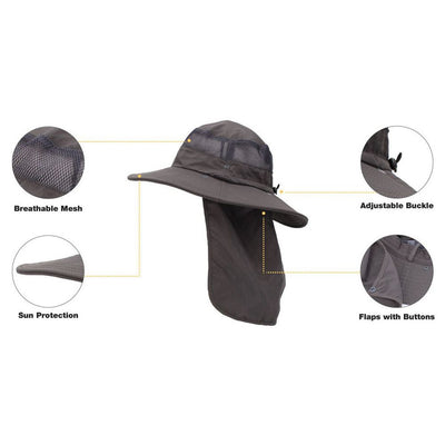 Ethos Sol Hat med Nakkeflap - vælg mellem 2 farver - Hat fra Ethos hos The Prince Webshop