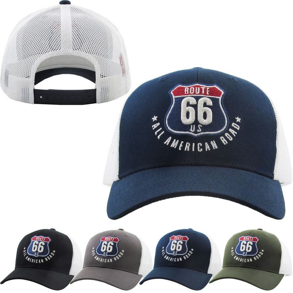 ROUTE 66 Meshback Ballcap - vælg mellem 4 Farver - Baseball Cap fra Ethos hos The Prince Webshop