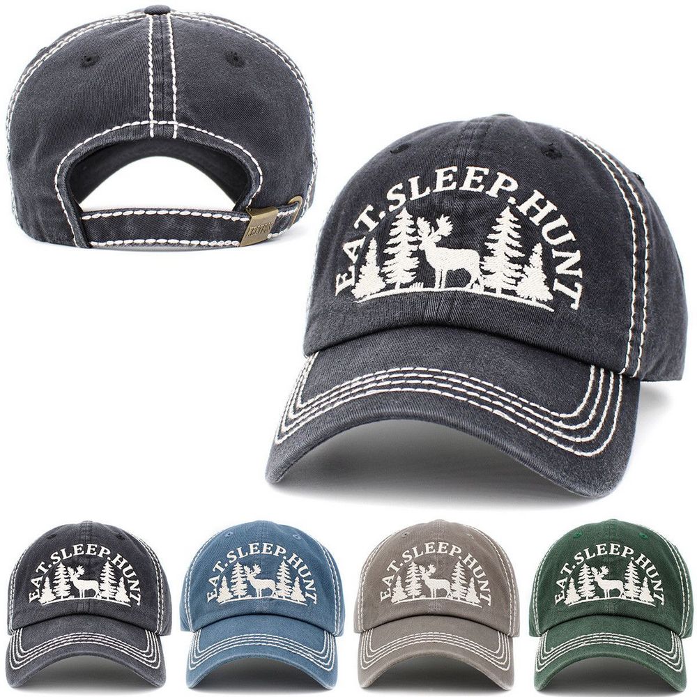 Eat Sleep Hunt Vintage Ballcap - vælg mellem 4 farver - Baseball Cap fra Ethos hos The Prince Webshop