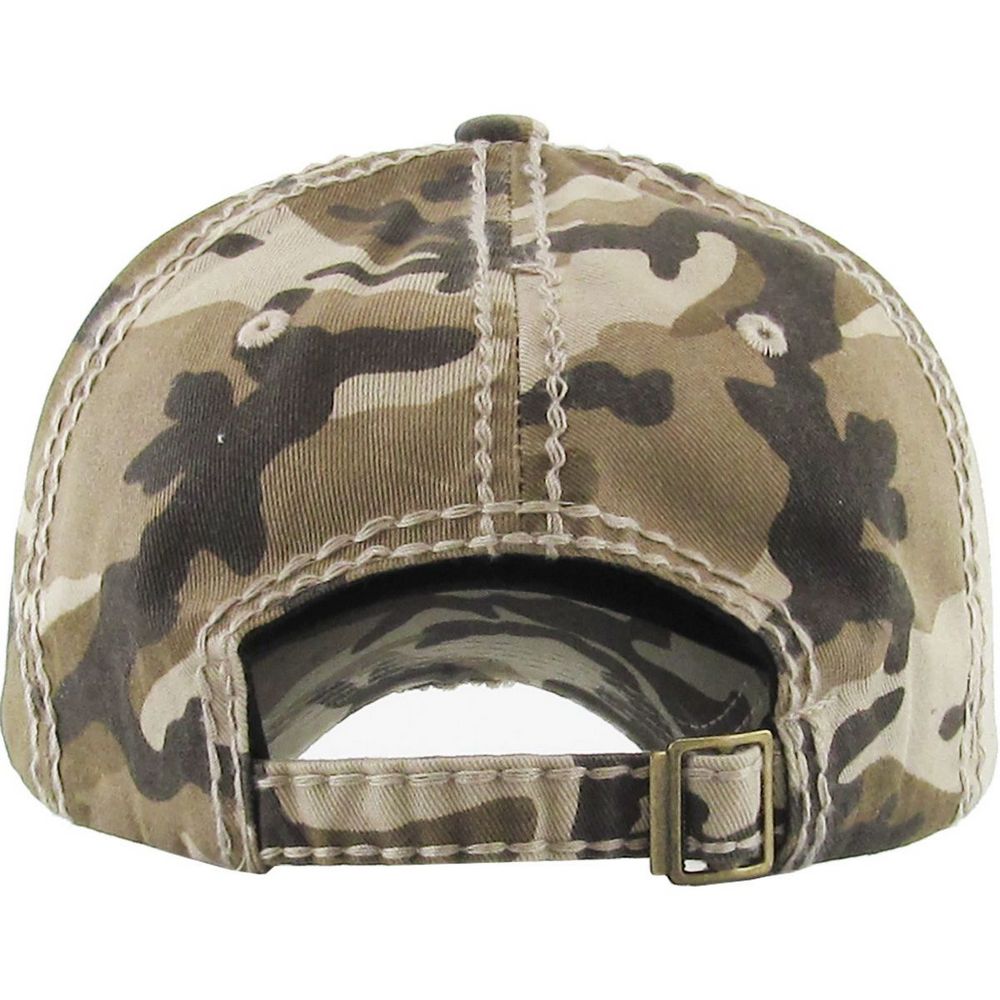 KISS MY BASS Vintage Ballcap - Desert Camo - Baseball Cap fra Ethos hos The Prince Webshop