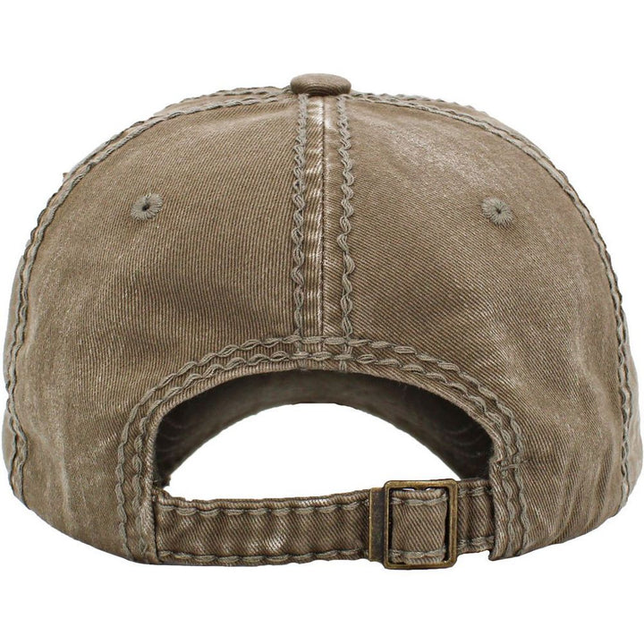 KISS MY BASS Vintage Ballcap - Khaki/Oliven - Baseball Cap fra Ethos hos The Prince Webshop