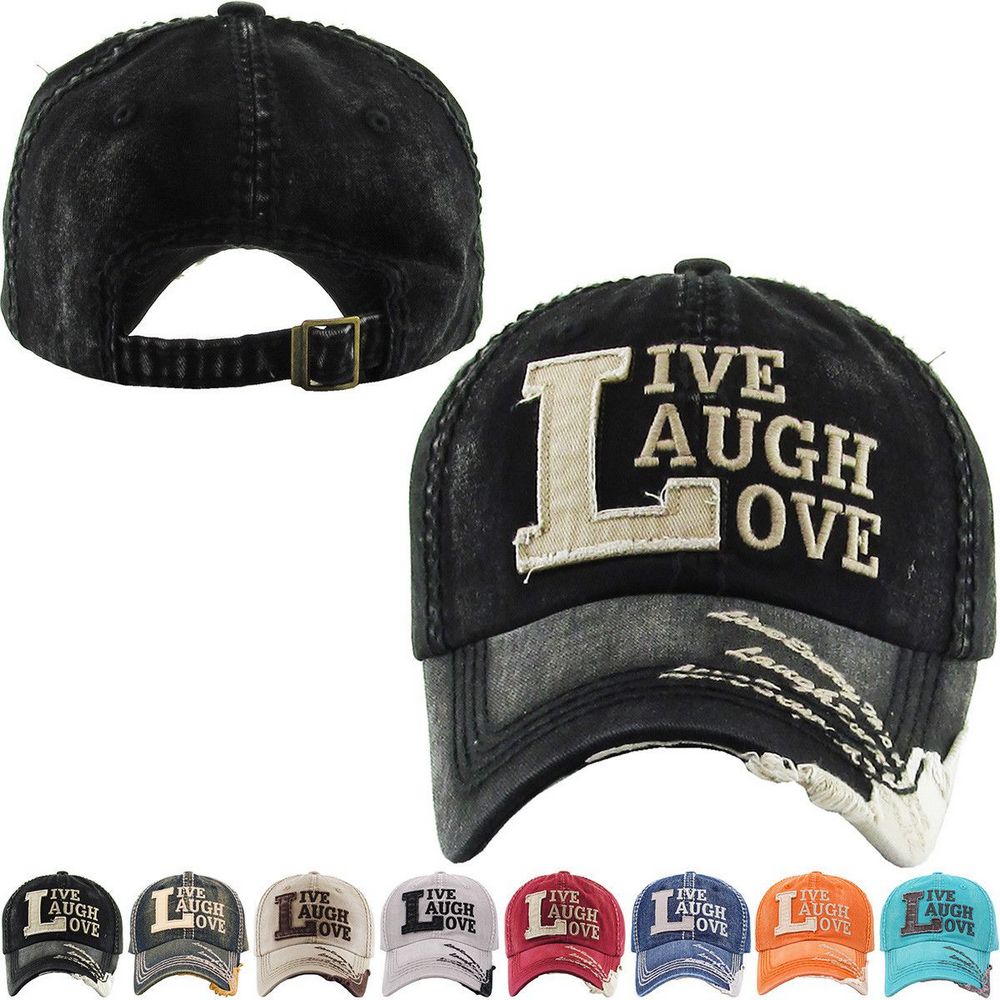 LIVE, LAUGH, LOVE Vintage Ball Cap - vælg mellem 8 farver - Baseball Cap fra Ethos hos The Prince Webshop