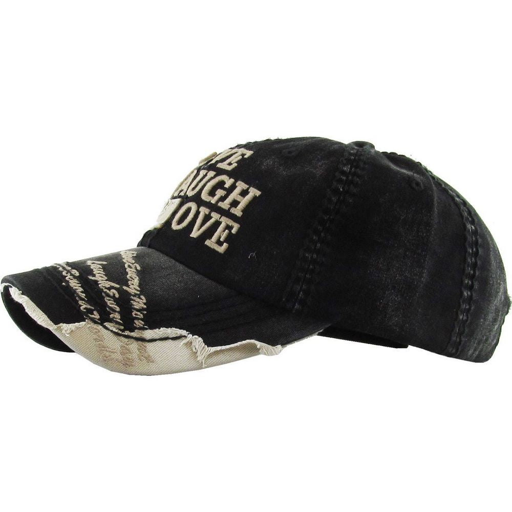 LIVE, LAUGH, LOVE Vintage Ball Cap - vælg mellem 8 farver - Baseball Cap fra Ethos hos The Prince Webshop