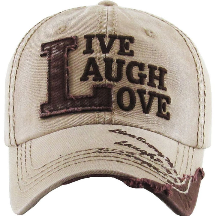 LIVE, LAUGH, LOVE Vintage Ball Cap - vælg mellem 8 farver - Baseball Cap fra Ethos hos The Prince Webshop