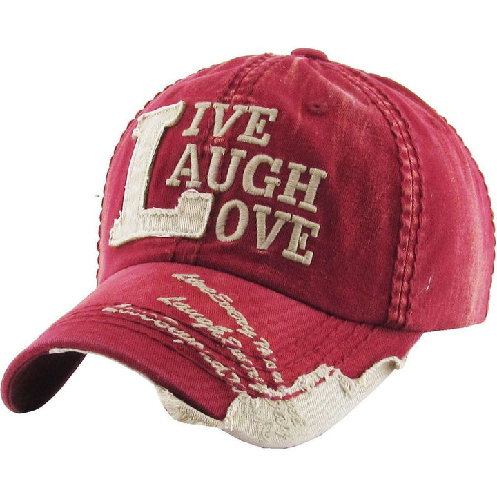 LIVE, LAUGH, LOVE Vintage Ball Cap - vælg mellem 8 farver - Baseball Cap fra Ethos hos The Prince Webshop