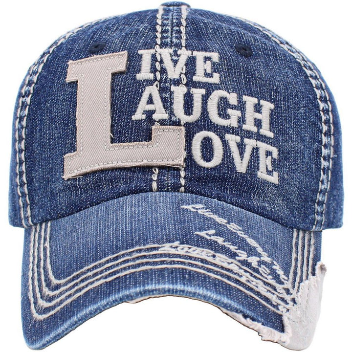 LIVE, LAUGH, LOVE Vintage Ball Cap - vælg mellem 8 farver - Baseball Cap fra Ethos hos The Prince Webshop