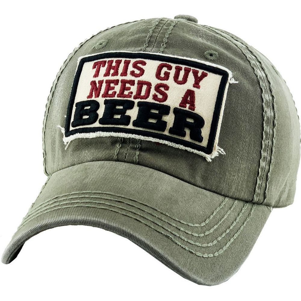 THIS GUY NEEDS A BEER Vintage Ballcap - Baseball Cap fra Ethos hos The Prince Webshop