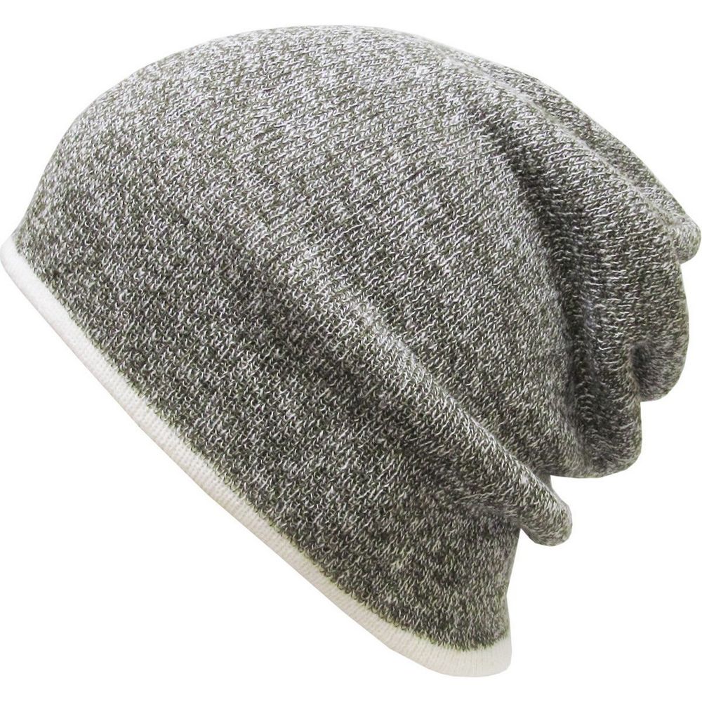 Ethos Heather Slouchy Beanie Hue - Grøn Meleret - Hue fra Ethos hos The Prince Webshop