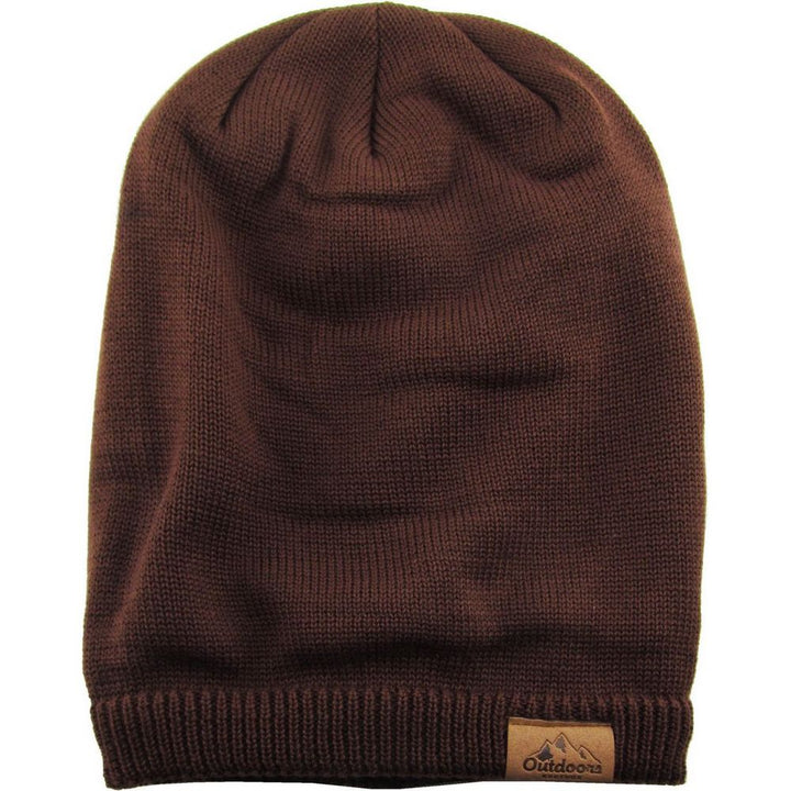 THICK OVERSIZED SLOUCH BEANIE SHERPA FLEECE LINED - Brun Hue - Hue fra Ethos hos The Prince Webshop