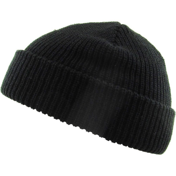 Ethos FISHERMAN BEANIE - SORT acryl hue i klassisk fisker stil - Hue fra Ethos hos The Prince Webshop