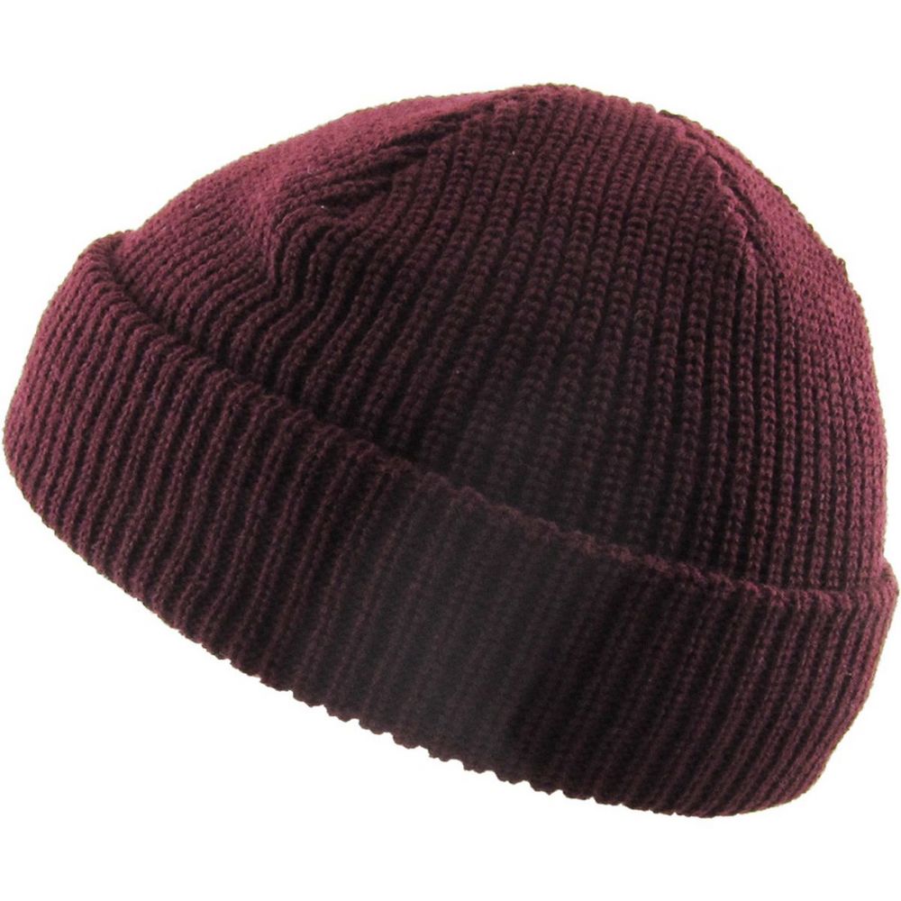 Ethos FISHERMAN BEANIE - VINRØD acryl hue i klassisk fisker stil - Hue fra Ethos hos The Prince Webshop