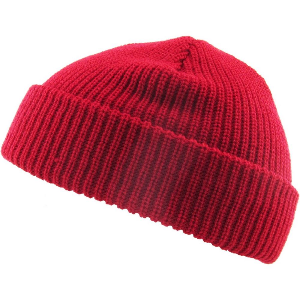 Ethos FISHERMAN BEANIE - RØD acryl hue i klassisk fisker stil - Hue fra Ethos hos The Prince Webshop