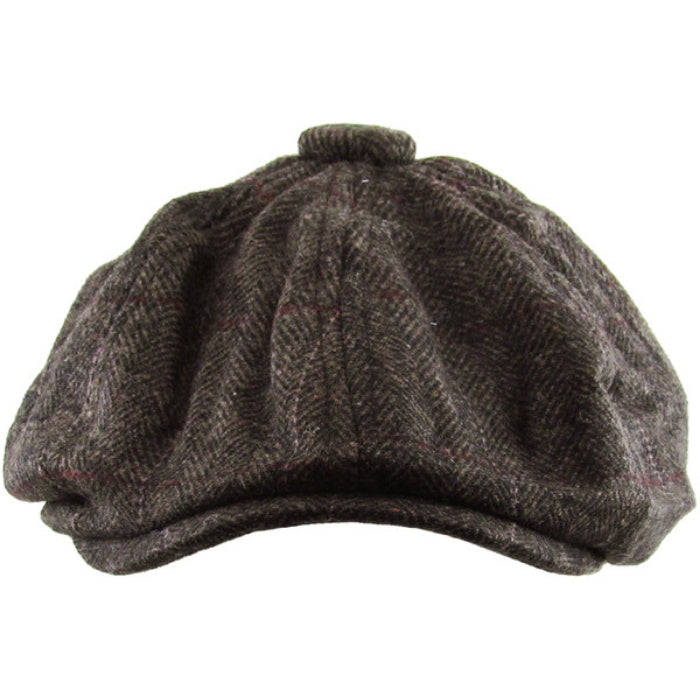 Brun Birmingham Herringbone Sixpence Floppy - Flat Cap fra Ethos hos The Prince Webshop