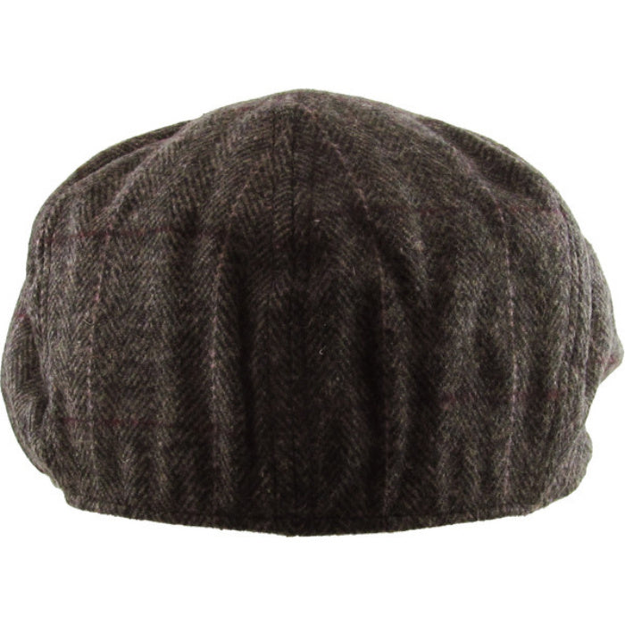 Brun Birmingham Herringbone Sixpence Floppy - Flat Cap fra Ethos hos The Prince Webshop