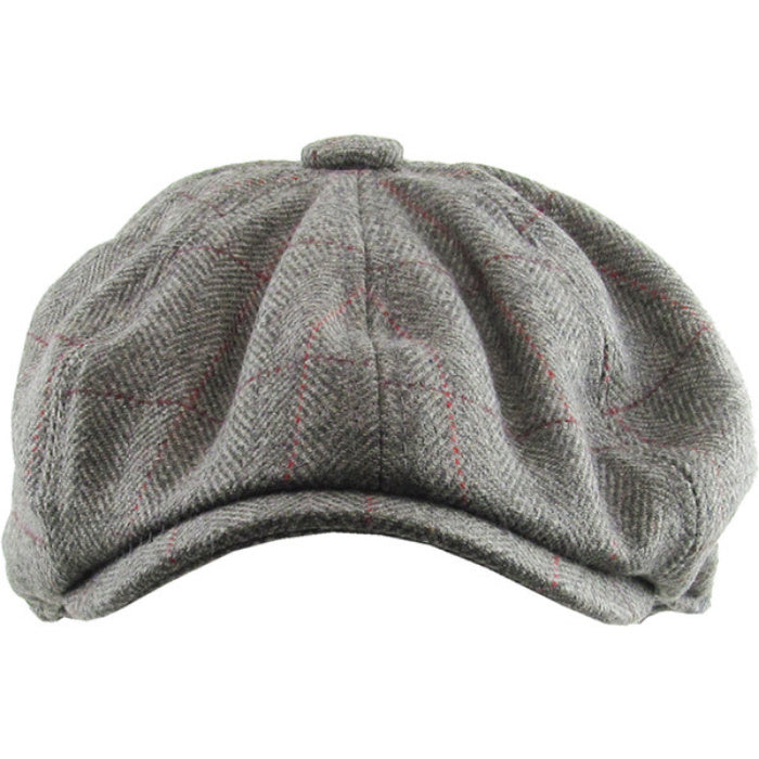 Grå Birmingham Herringbone Sixpence Floppy - Flat Cap fra Ethos hos The Prince Webshop