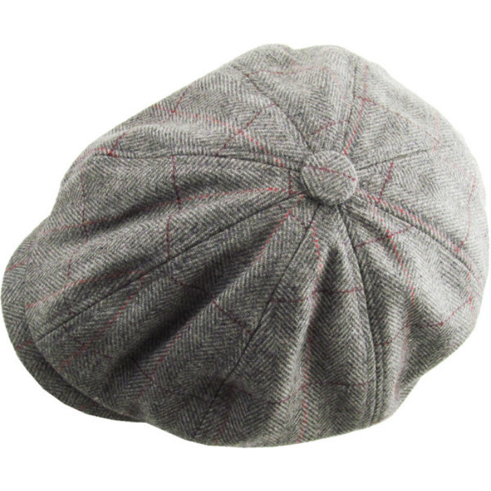 Grå Birmingham Herringbone Sixpence Floppy - Flat Cap fra Ethos hos The Prince Webshop