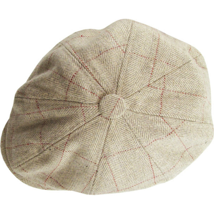 Lysebrun Birmingham Herringbone Sixpence Floppy - Flat Cap fra Ethos hos The Prince Webshop