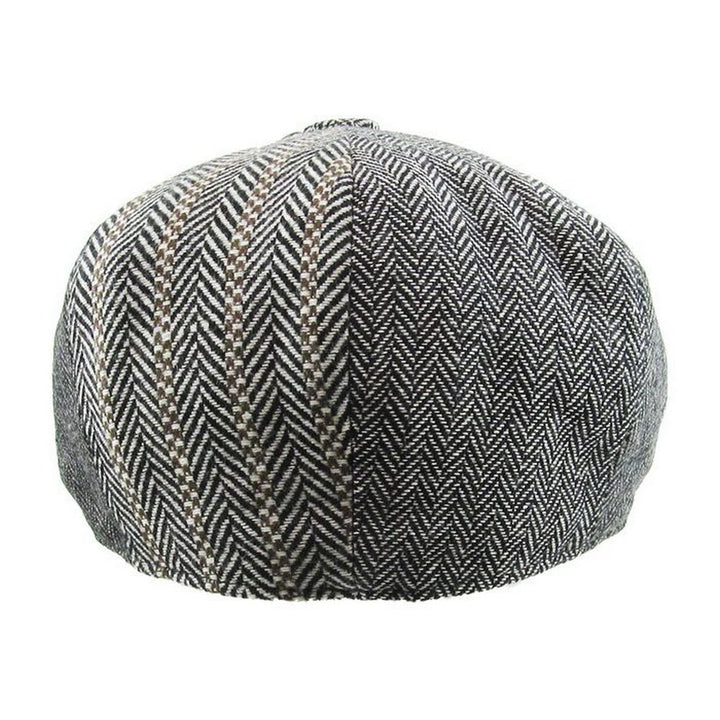 Grå Sildebens Flat Cap Peaky Blinders Style - 4 WAY - Flat Cap fra Ethos hos The Prince Webshop