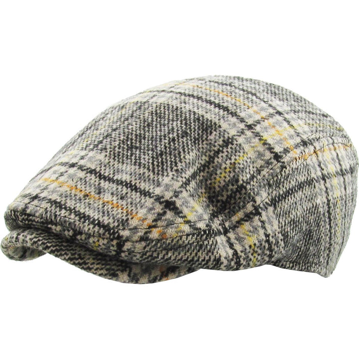 Plaid Ascot Flat Cap Black Mix Sixpence - Flat Cap fra Ethos hos The Prince Webshop