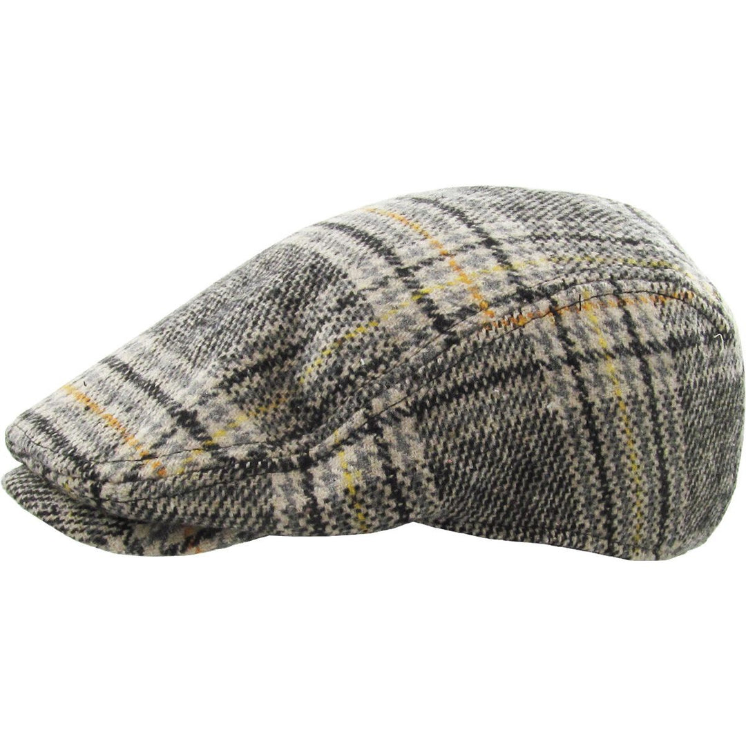 Plaid Ascot Flat Cap Black Mix Sixpence - Flat Cap fra Ethos hos The Prince Webshop