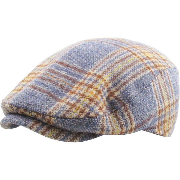 Plaid Ascot Flat Cap Blue Mix Sixpence - Flat Cap fra Ethos hos The Prince Webshop