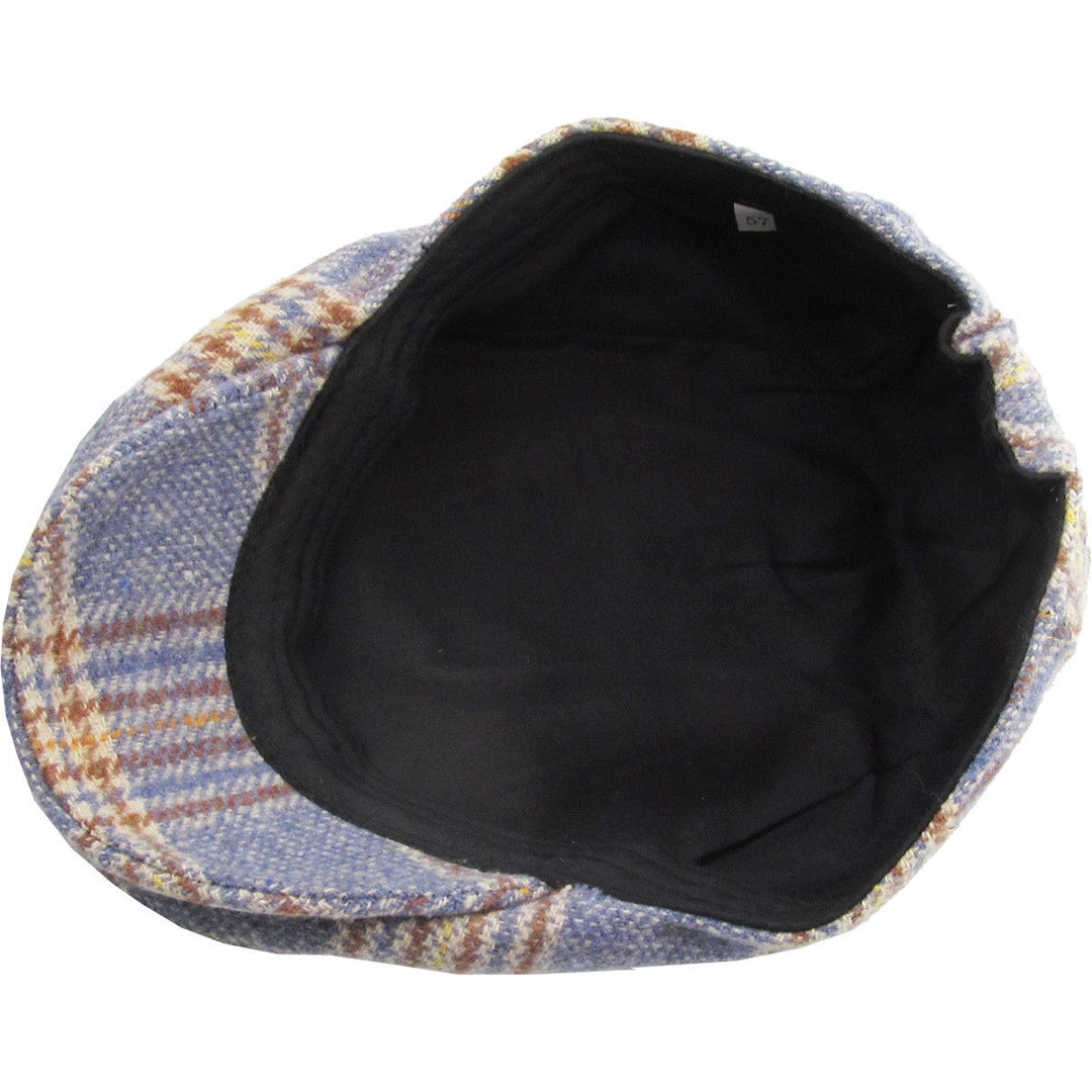 Plaid Ascot Flat Cap Blue Mix Sixpence - Flat Cap fra Ethos hos The Prince Webshop